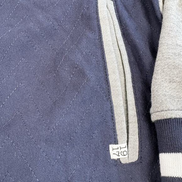 Sovereign Code Mens Medium Bloomington Varsity Jacket Striped Ribbed Long Sleeve - Picture 4 of 14